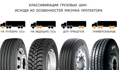 Особенности грузовых шин в зависимости от оси установки